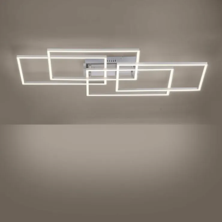Luminaires Leuchten Direkt Éclairage Led|Plafonnier Leuchten-Direkt IVEN LED Nickel mat, 4 lumières, Télécommandes