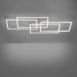Luminaires Leuchten Direkt Éclairage Led|Plafonnier Leuchten-Direkt IVEN LED Nickel mat, 4 lumières, Télécommandes