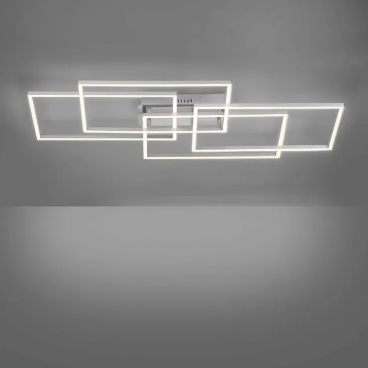 Luminaires Leuchten Direkt Éclairage Led|Plafonnier Leuchten-Direkt IVEN LED Nickel mat, 4 lumières, Télécommandes