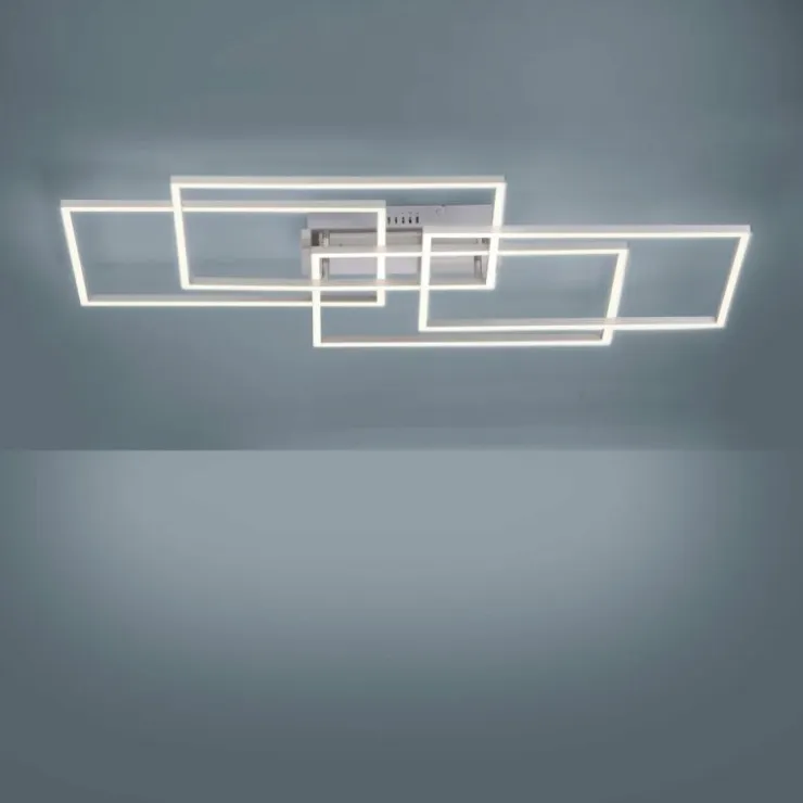 Luminaires Leuchten Direkt Éclairage Led|Plafonnier Leuchten-Direkt IVEN LED Nickel mat, 4 lumières, Télécommandes