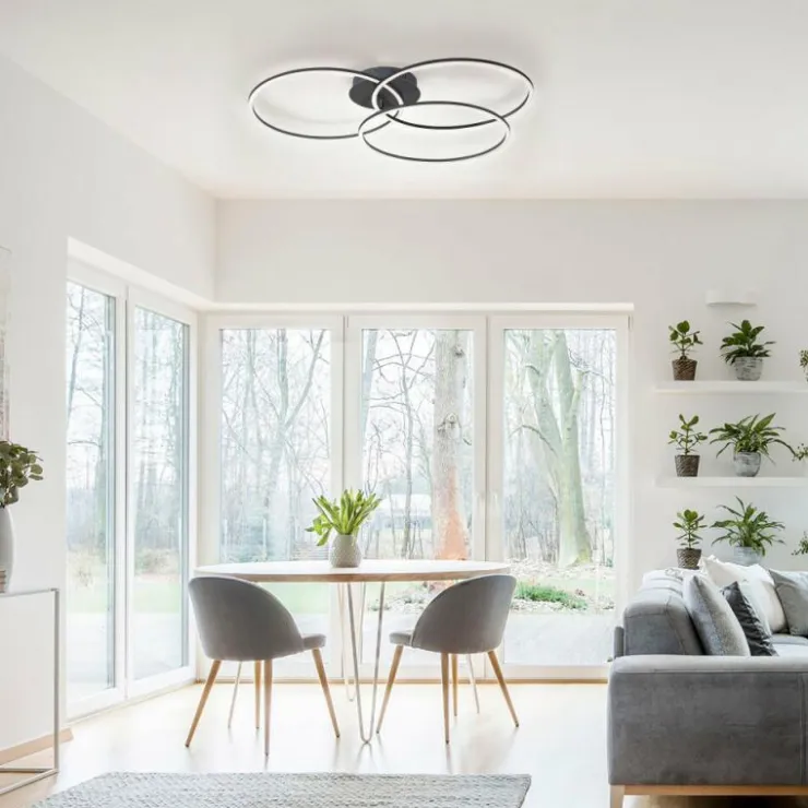 Luminaires Leuchten Direkt Éclairage Led|Plafonnier Leuchten-Direkt IVANKA LED Noir, 3 lumières