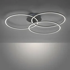Luminaires Leuchten Direkt Éclairage Led|Plafonnier Leuchten-Direkt IVANKA LED Noir, 3 lumières