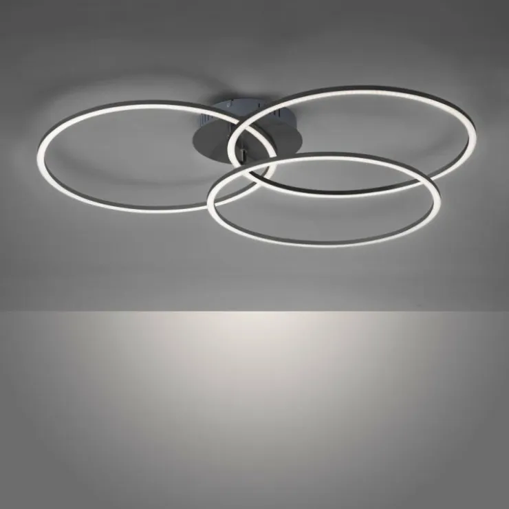 Luminaires Leuchten Direkt Éclairage Led|Plafonnier Leuchten-Direkt IVANKA LED Noir, 3 lumières