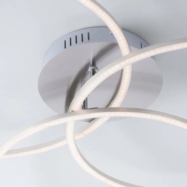 Luminaires Leuchten Direkt Éclairage Led|Plafonnier Leuchten-Direkt IVANKA LED Nickel mat, 3 lumières