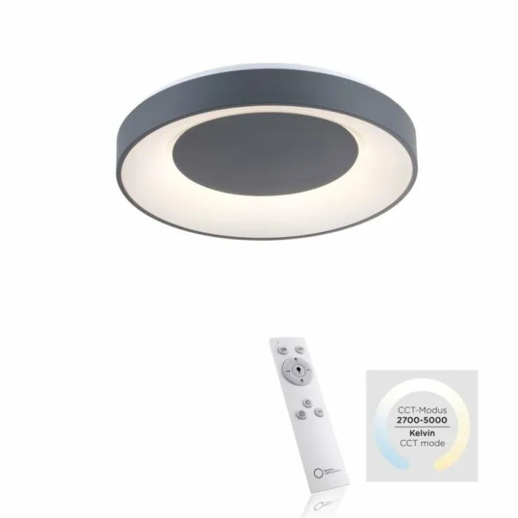 Luminaires Leuchten Direkt Éclairage Led|Plafonnier Leuchten-Direkt ANIKA LED Anthracite, 1 lumière, Télécommandes