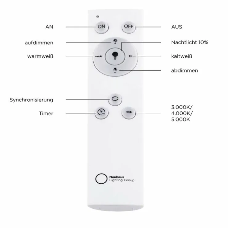 Luminaires Leuchten Direkt Éclairage Led|Plafonnier Leuchten-Direkt ANIKA LED Anthracite, 1 lumière, Télécommandes