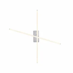Luminaires Leuchten Direkt Éclairage Led|Plafonnier Leuchten-Direkt ALINA LED Acier brossé, 2 lumières, Télécommandes, Changeur de couleurs