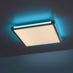 Luminaires Leuchten Direkt Éclairage Led|Plafonnier Leuchten-Direkt MARIO LED Noir, 1 lumière, Télécommandes, Changeur de couleurs