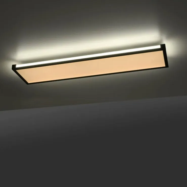 Luminaires Leuchten Direkt Éclairage Led|Plafonnier Leuchten-Direkt MARIO LED Noir, 1 lumière, Télécommandes, Changeur de couleurs