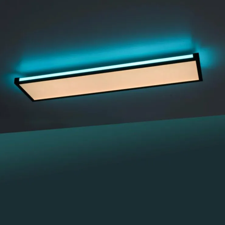 Luminaires Leuchten Direkt Éclairage Led|Plafonnier Leuchten-Direkt MARIO LED Noir, 1 lumière, Télécommandes, Changeur de couleurs