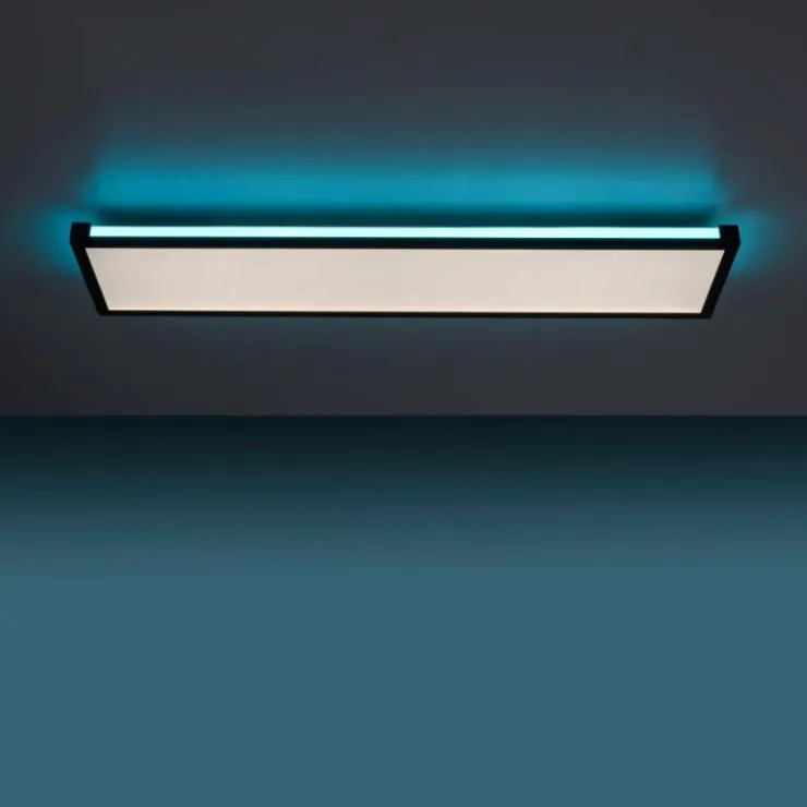 Luminaires Leuchten Direkt Éclairage Led|Plafonnier Leuchten-Direkt MARIO LED Noir, 1 lumière, Télécommandes, Changeur de couleurs