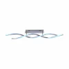 Plafonnier Leuchten-Direkt LOLAsmart-SWING LED Acier brossé, 2 lumières, Télécommandes, Changeur de couleurs