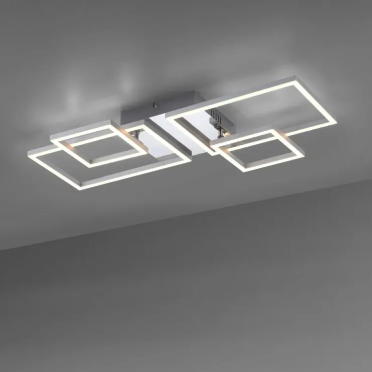 Luminaires Leuchten Direkt Éclairage Led|Plafonnier Leuchten-Direkt IVEN LED Acier brossé, 2 lumières