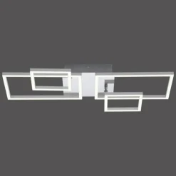 Luminaires Leuchten Direkt Éclairage Led|Plafonnier Leuchten-Direkt IVEN LED Acier brossé, 2 lumières