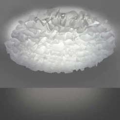 Plafonnier Leuchten-Direkt LOLAsmart-NAOMI LED Blanc, 1 lumière, Télécommandes, Changeur de couleurs