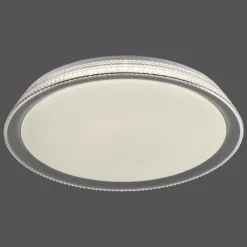 Plafonnier Leuchten-Direkt LOLAsmart-KARI LED Argenté, 1 lumière, Télécommandes, Changeur de couleurs