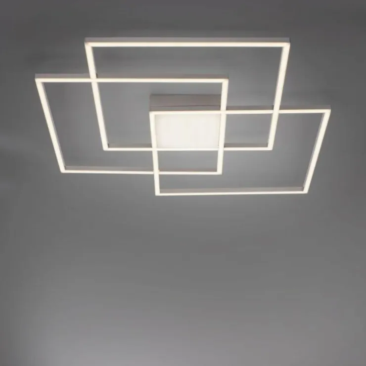 Luminaires Leuchten Direkt Éclairage Led|Plafonnier Leuchten-Direkt ASMIN LED Acier brossé, 3 lumières, Télécommandes
