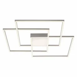 Luminaires Leuchten Direkt Éclairage Led|Plafonnier Leuchten-Direkt ASMIN LED Acier brossé, 3 lumières, Télécommandes