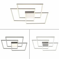 Luminaires Leuchten Direkt Éclairage Led|Plafonnier Leuchten-Direkt ASMIN LED Acier brossé, 3 lumières, Télécommandes