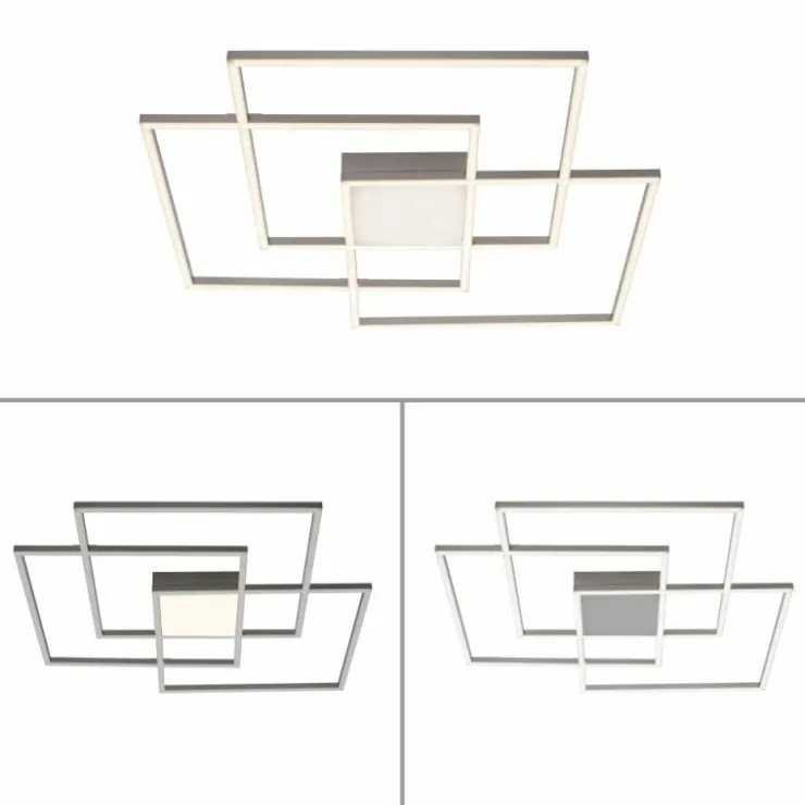 Luminaires Leuchten Direkt Éclairage Led|Plafonnier Leuchten-Direkt ASMIN LED Acier brossé, 3 lumières, Télécommandes