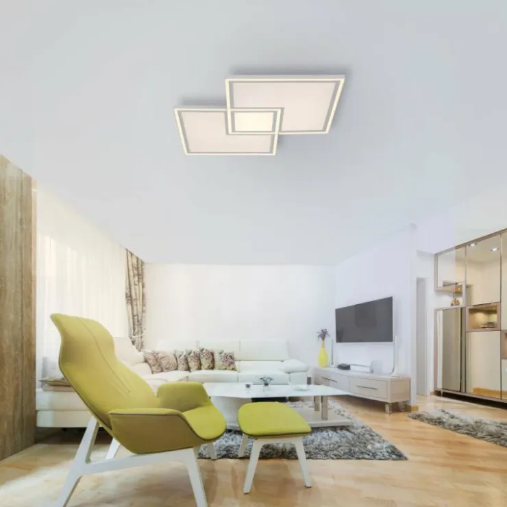 Luminaires Leuchten Direkt Éclairage Led|Plafonnier Leuchten-Direkt EDGING LED Blanc, 1 lumière, Télécommandes