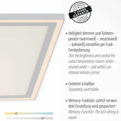 Luminaires Leuchten Direkt Éclairage Led|Plafonnier Leuchten-Direkt EDGING LED Blanc, 1 lumière, Télécommandes