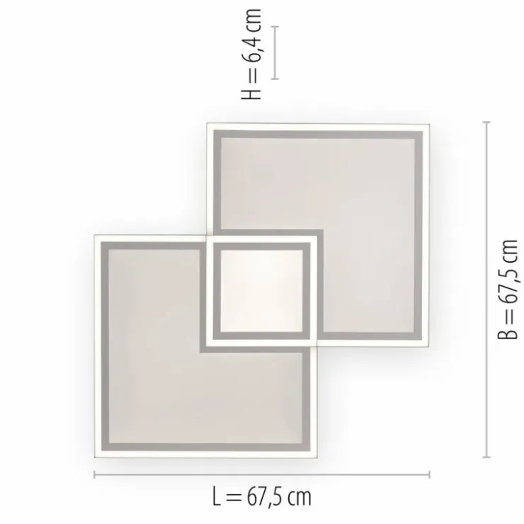 Luminaires Leuchten Direkt Éclairage Led|Plafonnier Leuchten-Direkt EDGING LED Blanc, 1 lumière, Télécommandes