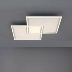 Luminaires Leuchten Direkt Éclairage Led|Plafonnier Leuchten-Direkt EDGING LED Blanc, 1 lumière, Télécommandes