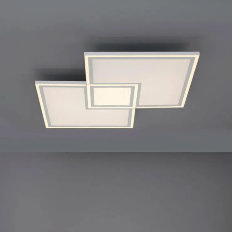 Luminaires Leuchten Direkt Éclairage Led|Plafonnier Leuchten-Direkt EDGING LED Blanc, 1 lumière, Télécommandes