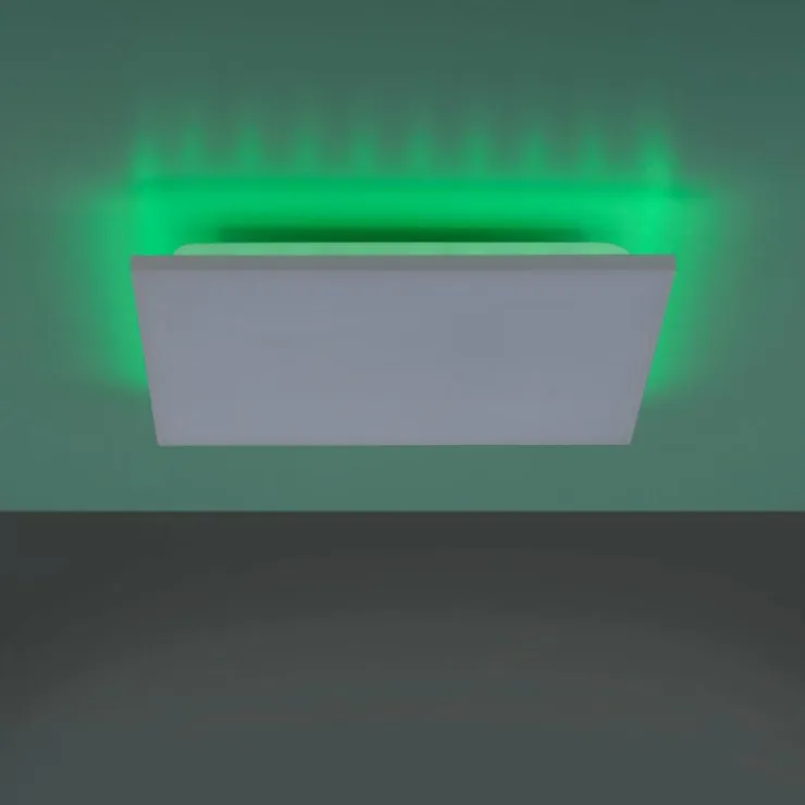 Luminaires Leuchten Direkt Éclairage Led|Plafonnier Leuchten-Direkt GUSTAV LED Blanc, 1 lumière, Télécommandes, Changeur de couleurs