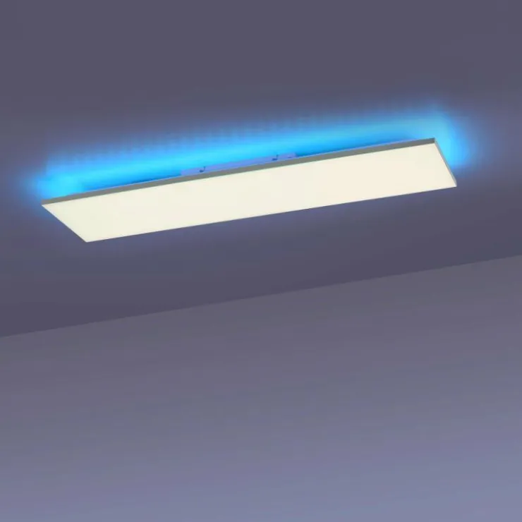 Luminaires Leuchten Direkt Éclairage Led|Plafonnier Leuchten-Direkt GUSTAV LED Blanc, 1 lumière, Télécommandes, Changeur de couleurs