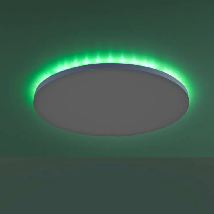 Luminaires Leuchten Direkt Éclairage Led|Plafonnier Leuchten-Direkt GUSTAV LED Blanc, 1 lumière, Télécommandes, Changeur de couleurs