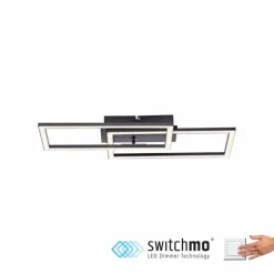 Luminaires Leuchten Direkt Éclairage Led|Plafonnier Leuchten-Direkt IVEN LED Noir, 1 lumière