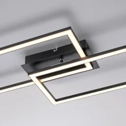 Luminaires Leuchten Direkt Éclairage Led|Plafonnier Leuchten-Direkt IVEN LED Noir, 1 lumière