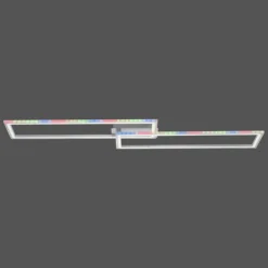 Luminaires Leuchten Direkt Éclairage Led|Plafonnier Leuchten-Direkt FELIX60 LED Acier brossé, 1 lumière, Télécommandes, Changeur de couleurs