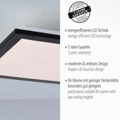 Luminaires Leuchten Direkt Éclairage Led|Plafonnier Leuchten-Direkt FLAT LED Noir, 1 lumière
