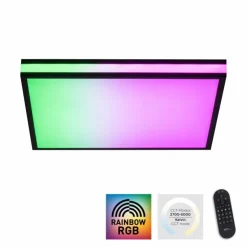 Luminaires Leuchten Direkt Éclairage Led|Plafonnier Leuchten-Direkt MARIO BLACK LED Noir, 1 lumière, Télécommandes, Changeur de couleurs