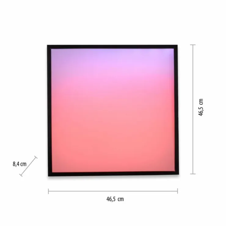 Luminaires Leuchten Direkt Éclairage Led|Plafonnier Leuchten-Direkt MARIO BLACK LED Noir, 1 lumière, Télécommandes, Changeur de couleurs