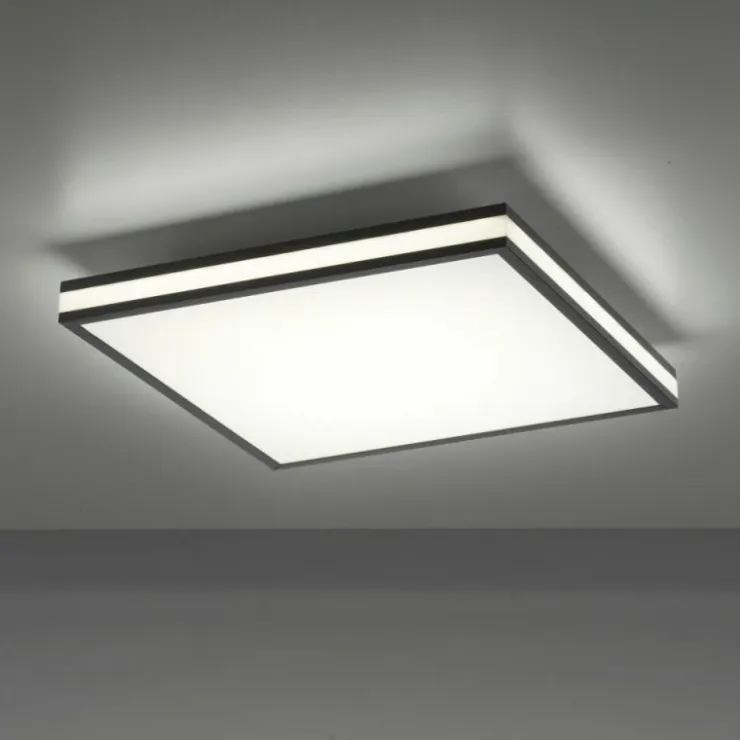 Luminaires Leuchten Direkt Éclairage Led|Plafonnier Leuchten-Direkt MARIO BLACK LED Noir, 1 lumière, Télécommandes, Changeur de couleurs