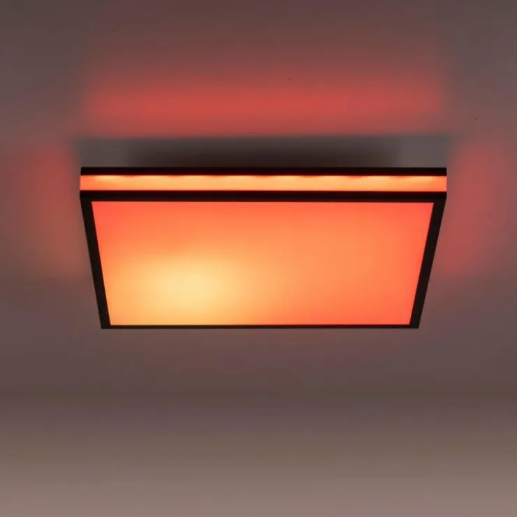 Luminaires Leuchten Direkt Éclairage Led|Plafonnier Leuchten-Direkt MARIO BLACK LED Noir, 1 lumière, Télécommandes, Changeur de couleurs