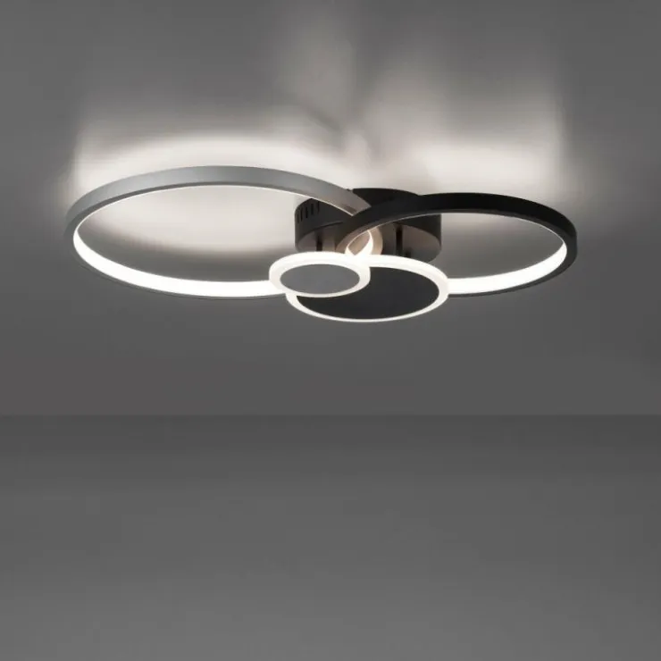 Luminaires Leuchten Direkt Éclairage Led|Plafonnier Leuchten-Direkt PAPILON LED Noir, 1 lumière