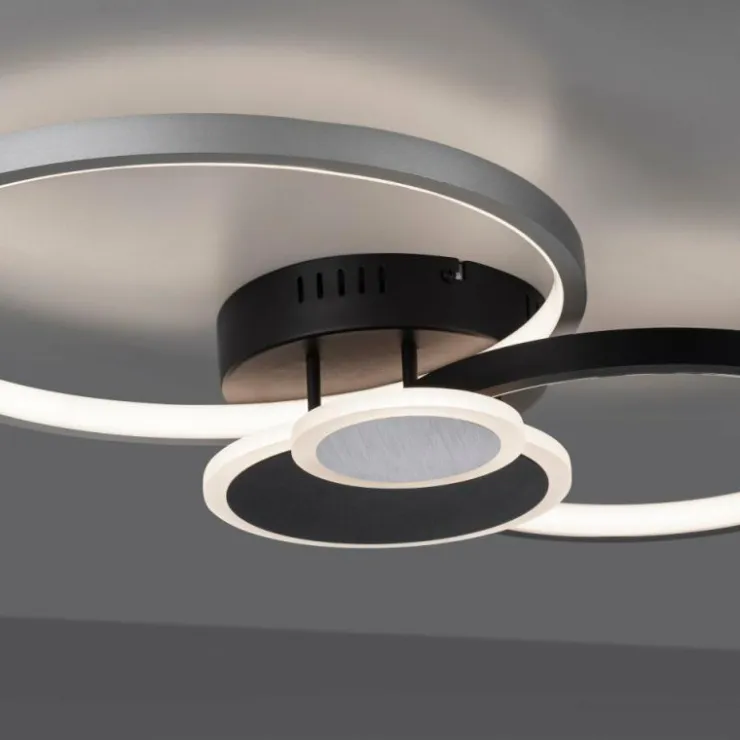 Luminaires Leuchten Direkt Éclairage Led|Plafonnier Leuchten-Direkt PAPILON LED Noir, 1 lumière