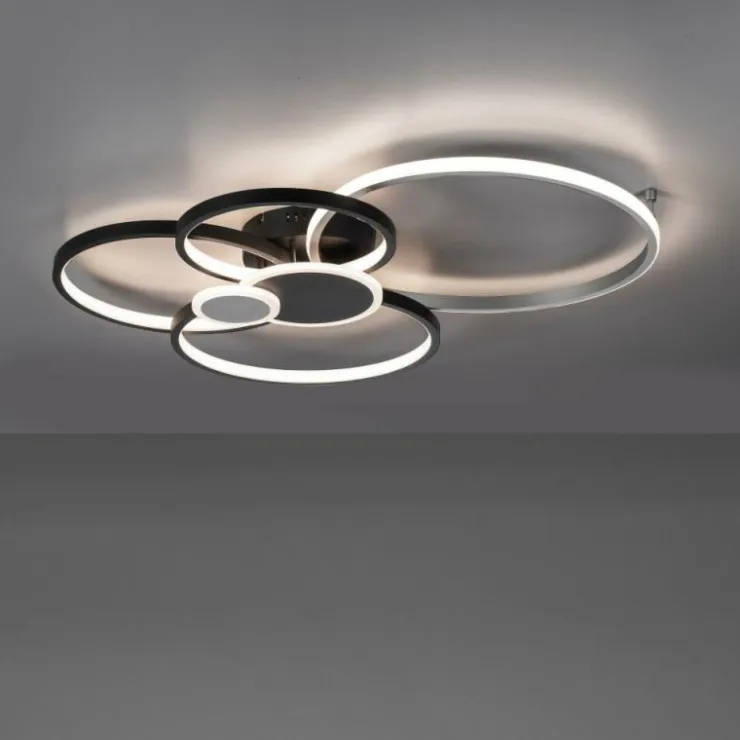 Luminaires Leuchten Direkt Éclairage Led|Plafonnier Leuchten-Direkt PAPILON LED Noir, 1 lumière