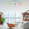 Luminaires Leuchten Direkt Éclairage Led|Plafonnier Leuchten-Direkt FELIX60 LED Acier brossé, 2 lumières, Télécommandes, Changeur de couleurs