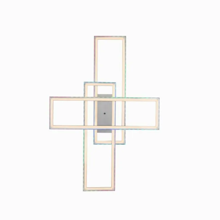 Luminaires Leuchten Direkt Éclairage Led|Plafonnier Leuchten-Direkt FELIX60 LED Acier brossé, 2 lumières, Télécommandes, Changeur de couleurs