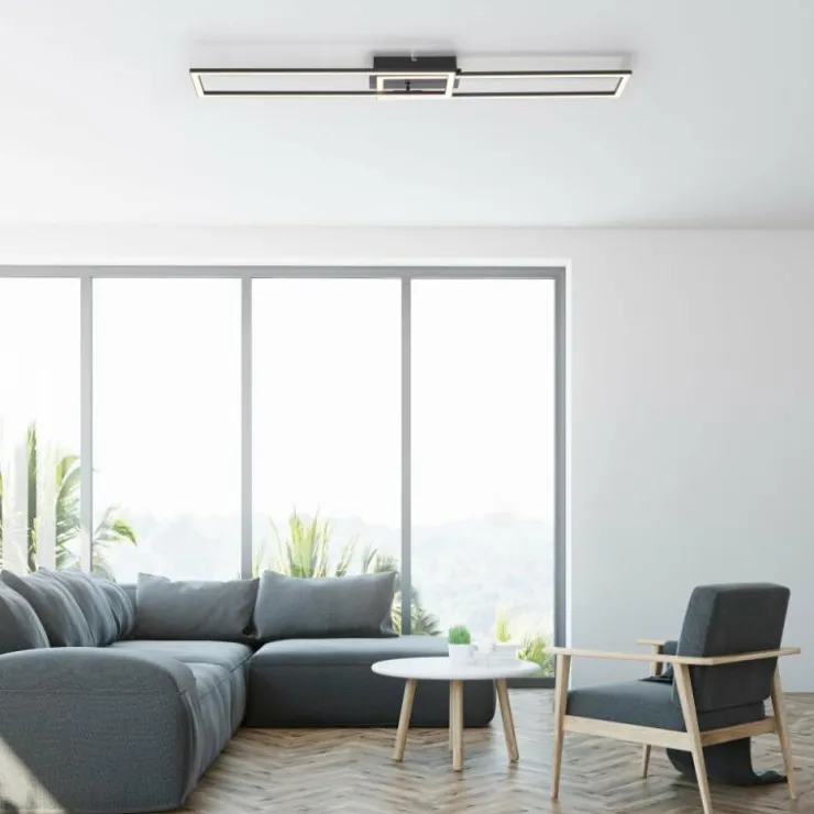 Luminaires Leuchten Direkt Éclairage Led|Plafonnier Leuchten-Direkt IVEN LED Noir, 1 lumière, Télécommandes