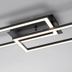 Luminaires Leuchten Direkt Éclairage Led|Plafonnier Leuchten-Direkt IVEN LED Noir, 1 lumière, Télécommandes