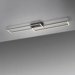 Luminaires Leuchten Direkt Éclairage Led|Plafonnier Leuchten-Direkt IVEN LED Noir, 1 lumière, Télécommandes
