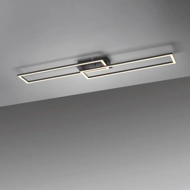Luminaires Leuchten Direkt Éclairage Led|Plafonnier Leuchten-Direkt IVEN LED Noir, 1 lumière, Télécommandes