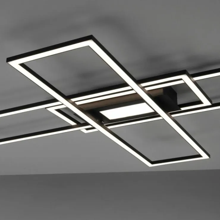 Luminaires Leuchten Direkt Éclairage Led|Plafonnier Leuchten-Direkt ASMIN LED Noir, 1 lumière, Télécommandes